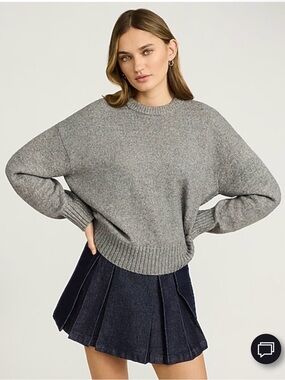 Express Gray Women's Crewneck Sweater